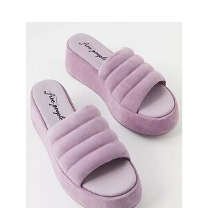 FREE PEOPLE Almost Paradise Platform Sandals / Orchid